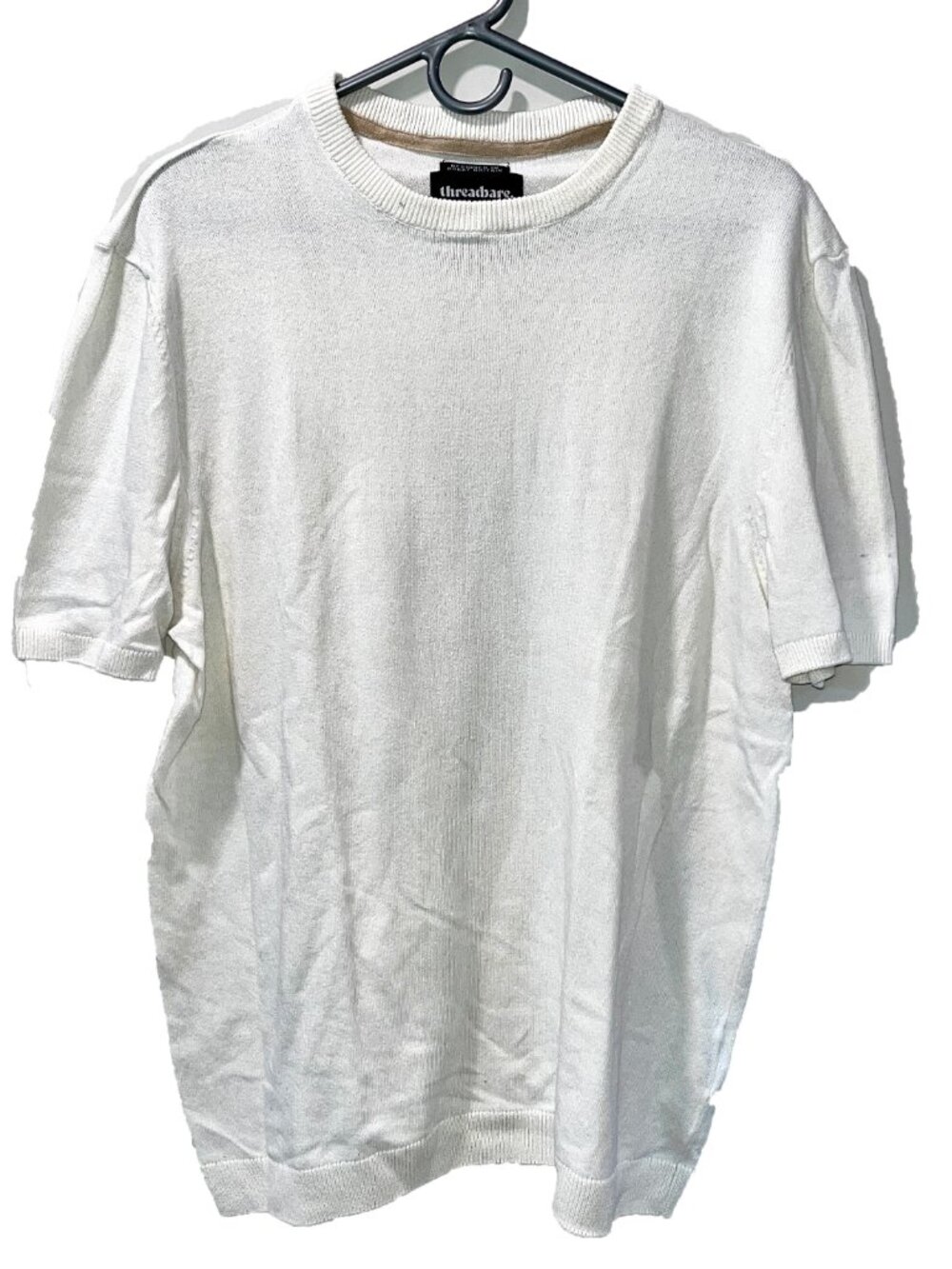 Threadbare Knit T-shirt White Size L